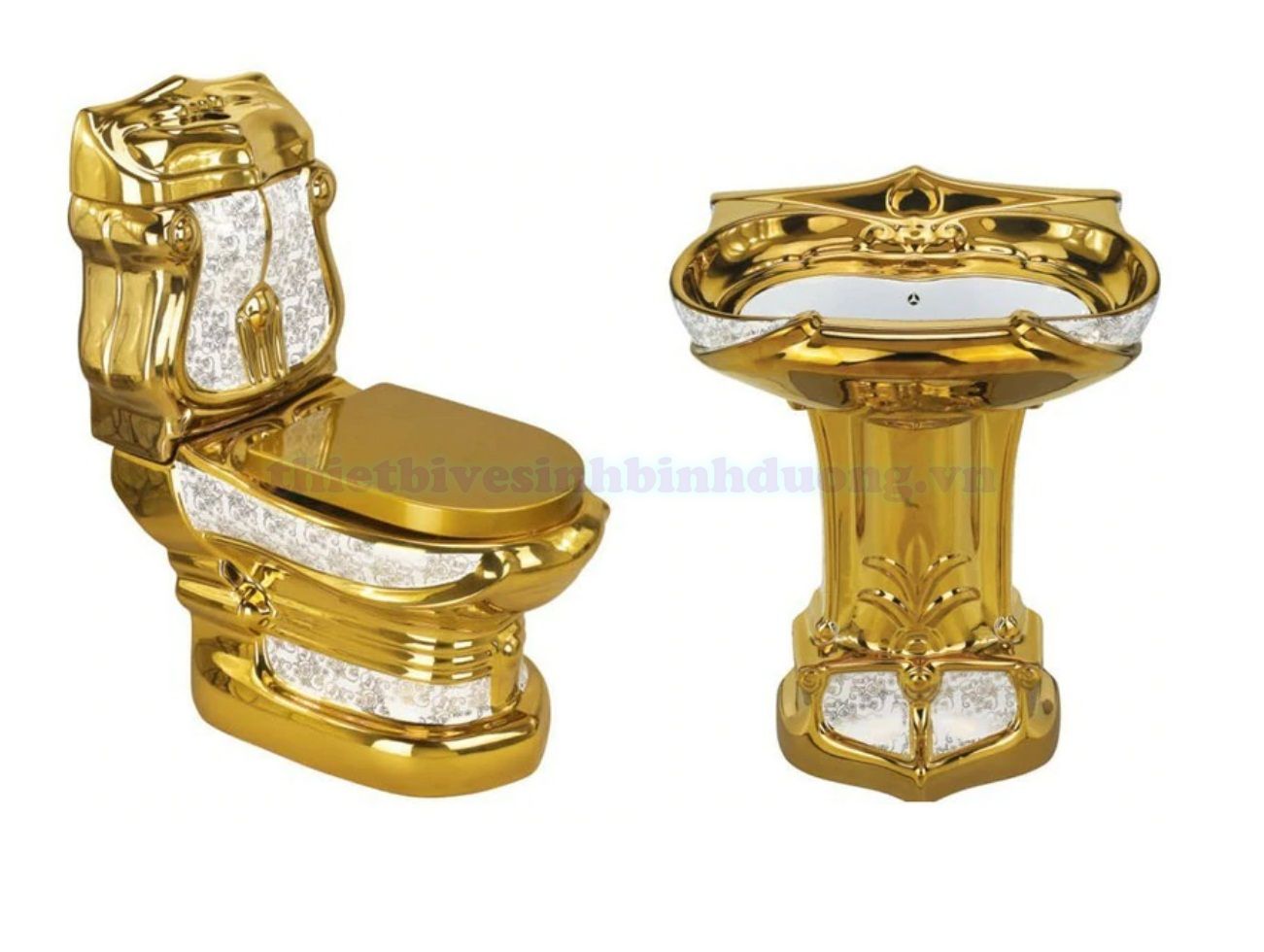 Bồn cầu mạ vàng cao cấp TL G1921